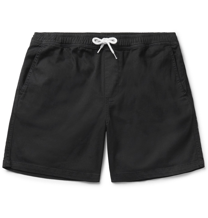 Photo: NN07 - Gregor Stretch-Cotton Twill Drawstring Shorts - Black