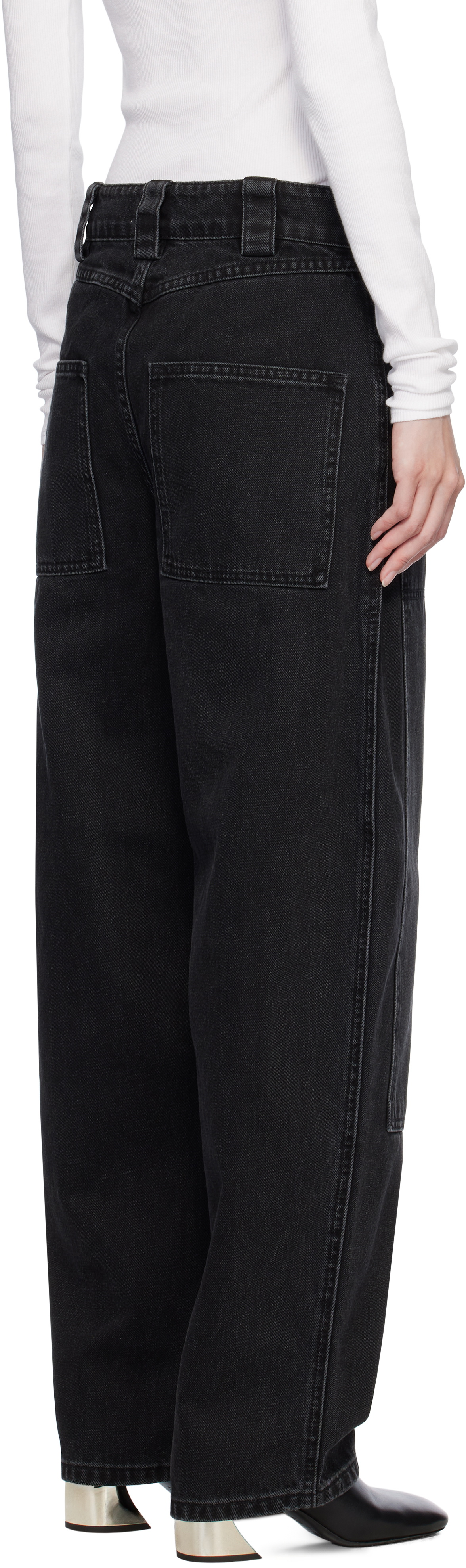 CO Black Denim Patch Pocket Jeans