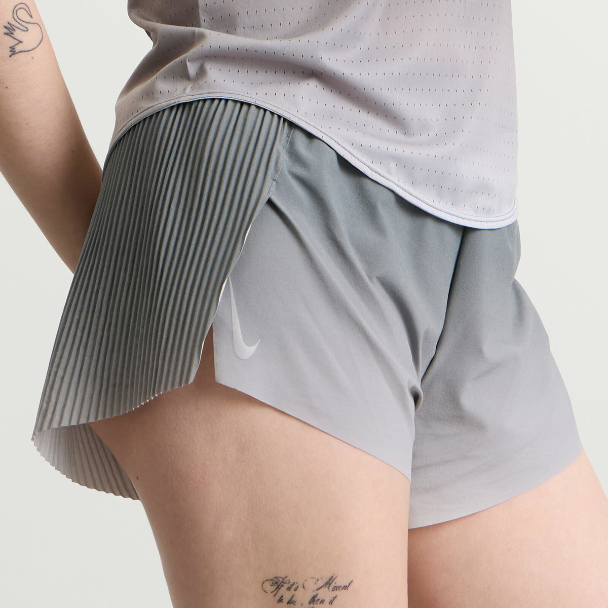 Nike Women's x Isamaya Ffrench 3 in 1 Shorts in Smoke Grey