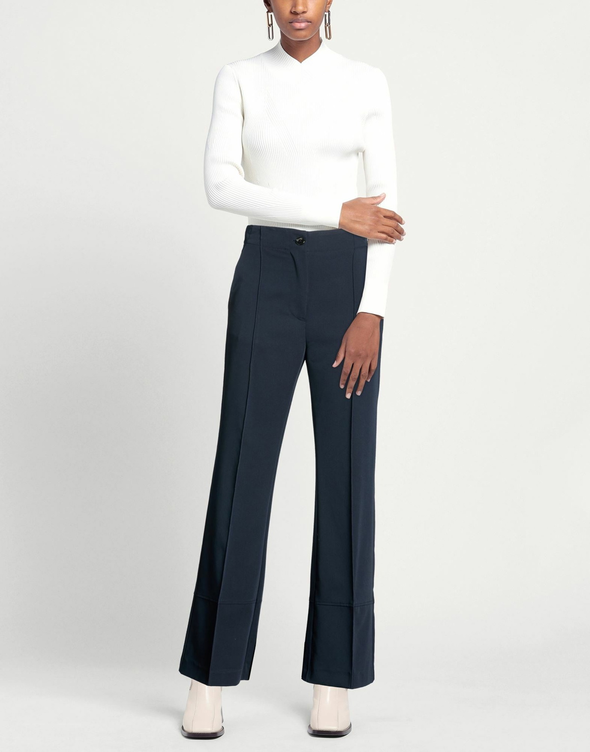 Alessia Santi Womens Pants in Navy