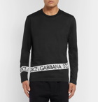Dolce & Gabbana - Slim-Fit Logo-Print Cotton-Jersey T-Shirt - Men - Black