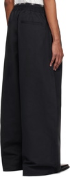 WILLY CHAVARRIA Black Exposed Boxer Trousers