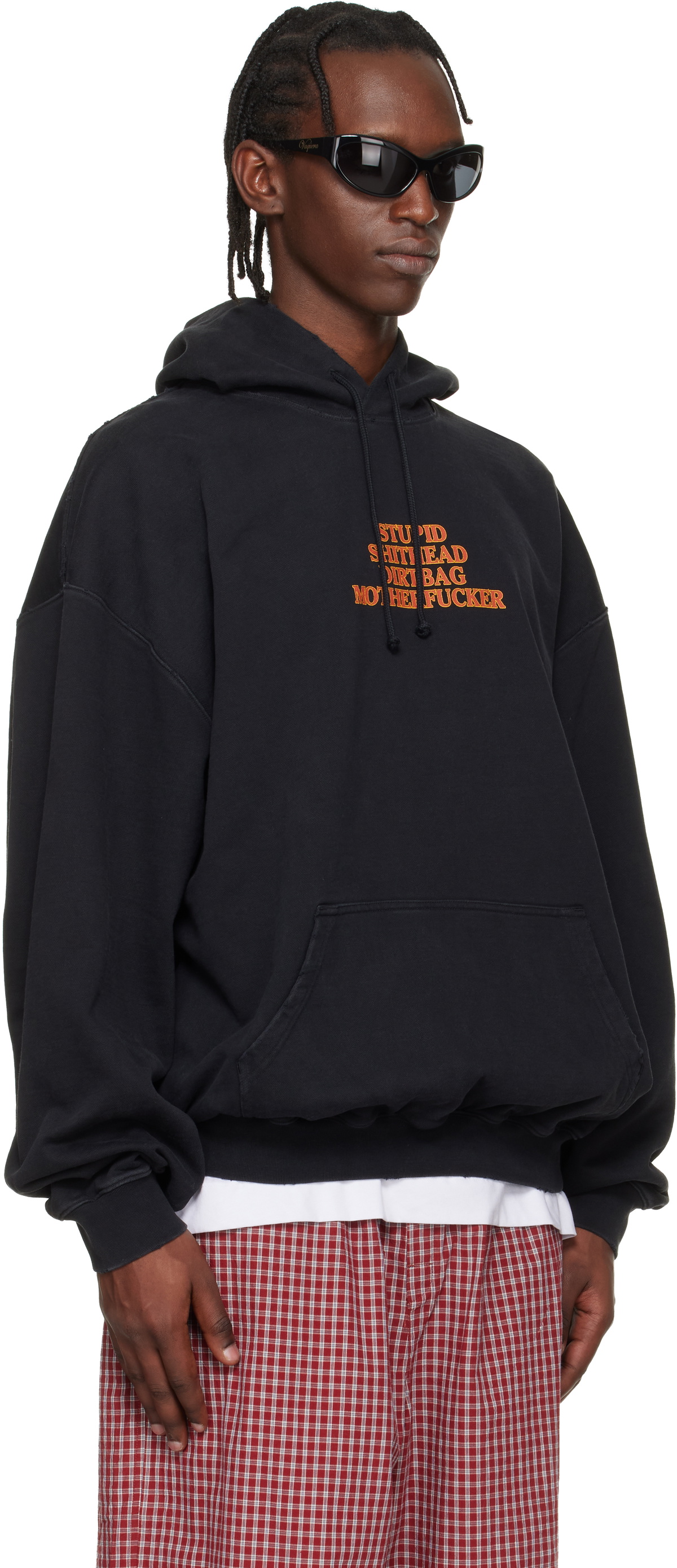 VETEMENTS Black 'MF' Hoodie