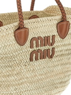 Miu Miu Raffia Shopping Bag