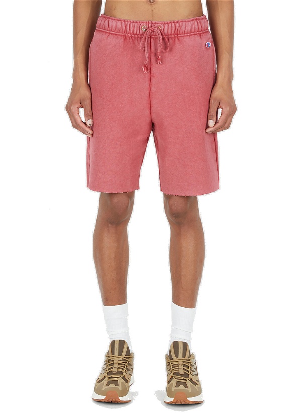 Photo: Reverse Weave Poly Fleece Shorts in Red