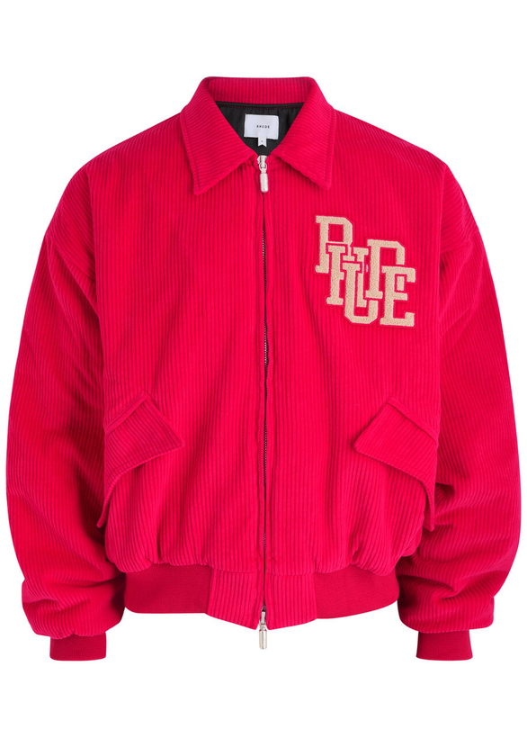 Photo: Rhude Bay Of Angels Padded Corduroy Bomber Jacket Red