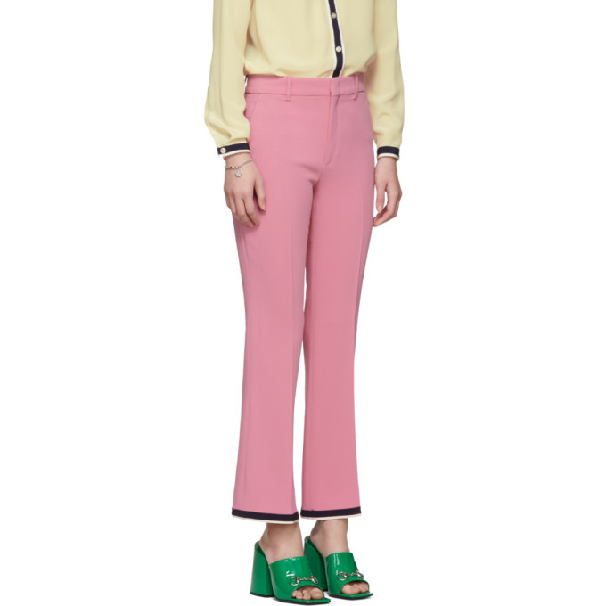 Gucci Pink Bootcut Trousers Gucci