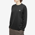 Stone Island Men's Long Sleeve Patch T-Shirt in Black