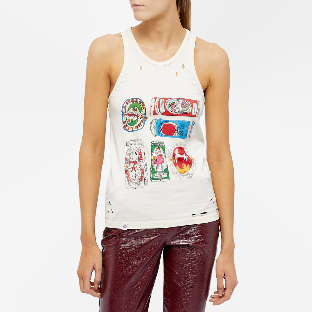 Charles Jeffrey Women's Loverboy Distressed Vest in Beer Can Jersey