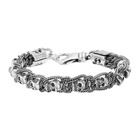 Emanuele Bicocchi Silver Small Skull Braided Bracelet