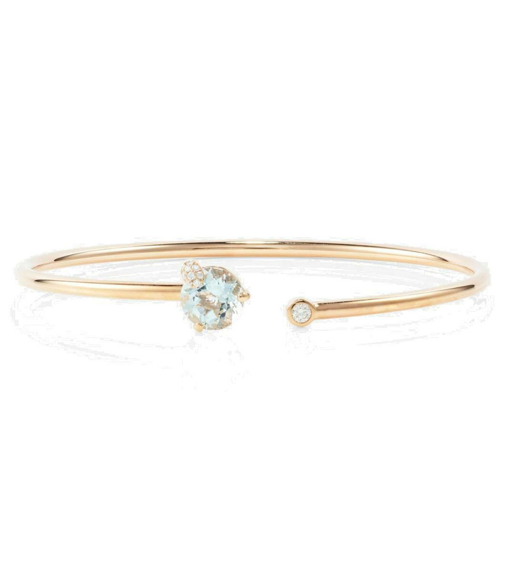 Photo: Bucherer Fine Jewellery 18kt rose gold bangle with aquamarine and diamonds