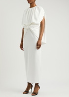 Bernadette Gislene Cape-effect Jersey Maxi Dress Ivory