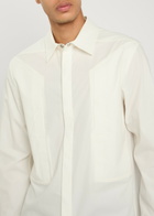 Rick Owens Fogpocket Cotton-poplin Shirt White
