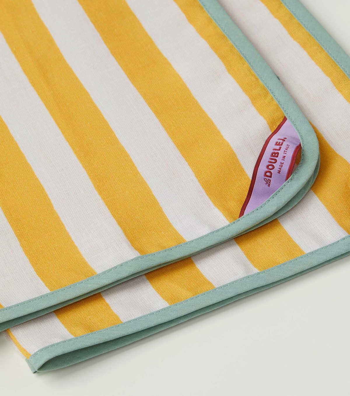 La DoubleJ Riviera Giallo Large set of 2 linen napkins