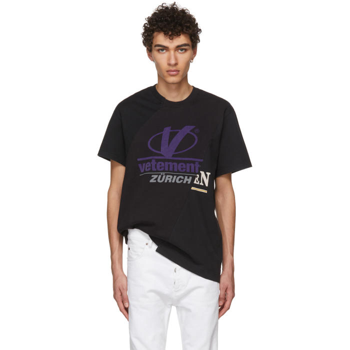 Vetements Black Cut-Up T-Shirt Vetements