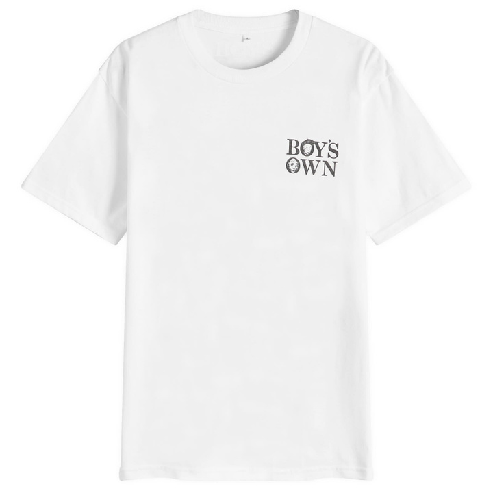 Photo: Boys Own Men's The Charts Print T Shirt in White/Red