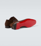 Christian Louboutin Greggo leather-trimmed suede Oxford shoes