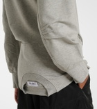 The Attico Oversized draped cotton-blend sweatshirt