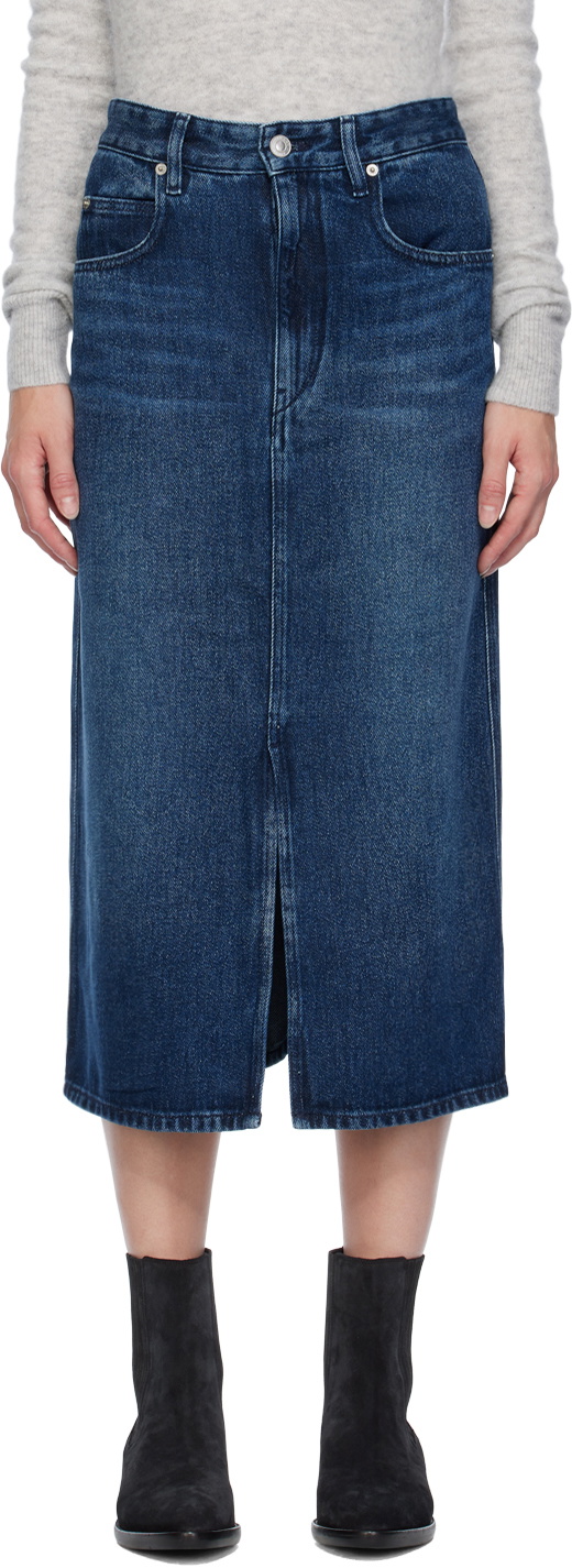 Isabel Marant Etoile Blue Tilauria Denim Midi Skirt Isabel Marant Etoile
