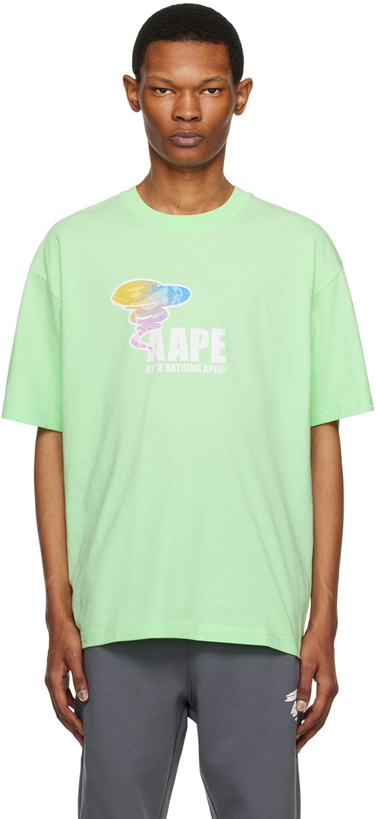 Photo: AAPE by A Bathing Ape Green Moonface T-Shirt