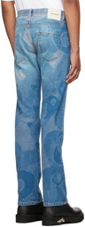Heron Preston Blue Camou Jeans