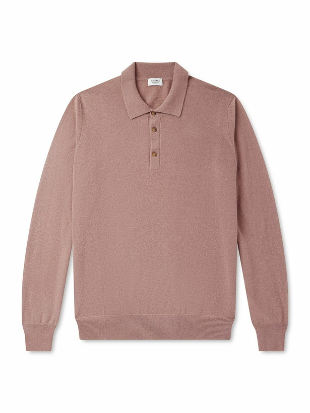 Photo: Ghiaia Cashmere - Cashmere Polo Shirt - Pink