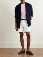 Ralph Lauren Purple label - Slim-Fit Straight-Leg Garment-Dyed Stretch-Cotton Twill Shorts - White
