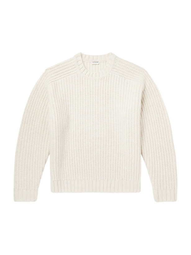 Photo: TOTEME - Ribbed Wool Sweater - Neutrals