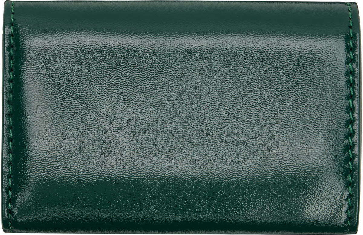 Vivienne Westwood Green 3D Orb Envelope Billfold Wallet