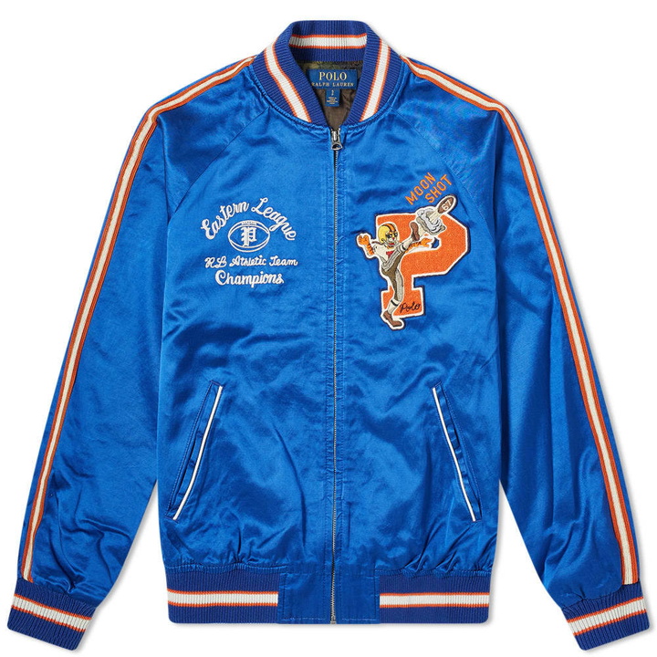 Photo: Polo Ralph Lauren Washed Satin Souvenir Jacket Sistine Blue