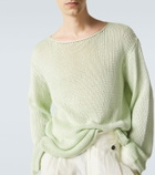 Giorgio Armani Open-knit linen-blend sweater