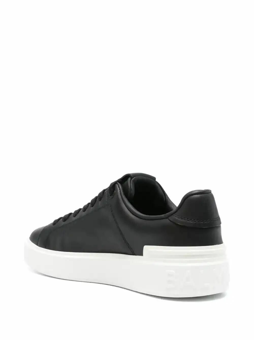 Balmain Bcourt Calfskin And Logo Sneakers Sneakers 600052341wht