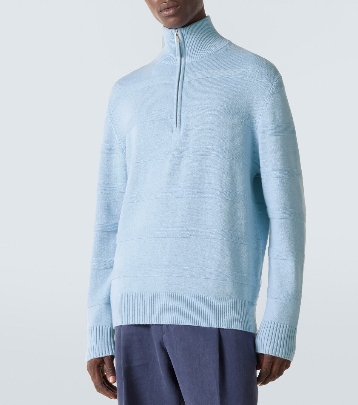 Allude Cotton and cashmere turtleneck sweater