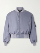 Auralee - Silk-Twill Bomber Jacket - Blue