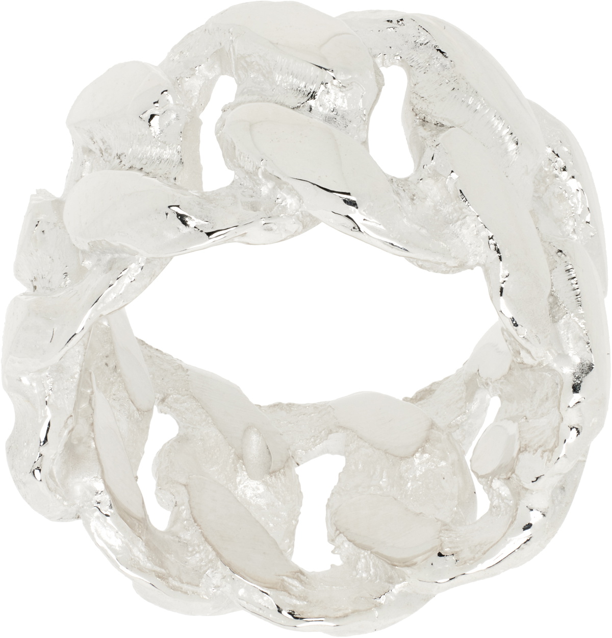 Pearls Before Swine Silver XL Link Ring