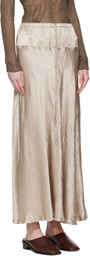 Lauren Manoogian Beige New Luster Maxi Skirt