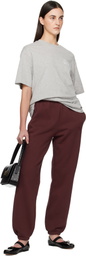 ANINE BING Burgundy Karter Sweatpants