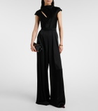 Max Mara Msevespa cutout satin jumpsuit