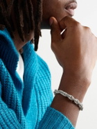 PATTARAPHAN - Textured Rhodium-Plated Sterling Silver Chain Bracelet - Silver