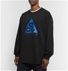 Nike - ACG Oversized Logo-Print Cotton-Jersey T-Shirt - Black