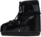 Moon Boot Black Icon Low Glance Satin Boots