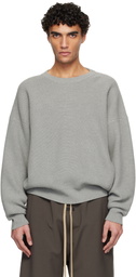 Fear of God Gray Wool Rib Crewneck Sweater