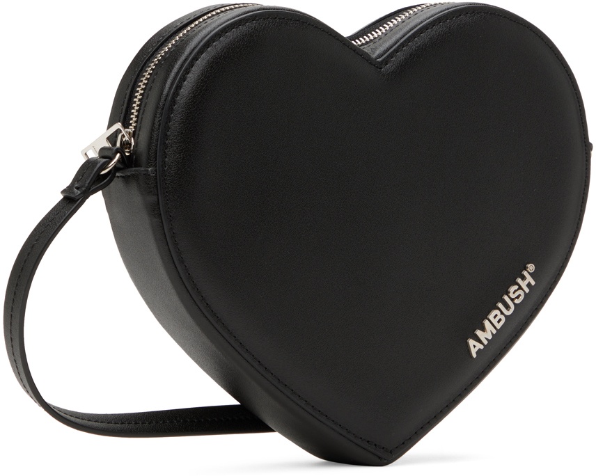 AMBUSH Black Flat Heart Crossbody Bag Ambush