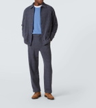 God's True Cashmere Herringbone checked cashmere straight pants