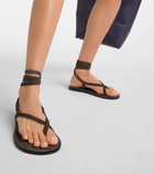 A. Emery Elliot suede thong sandals