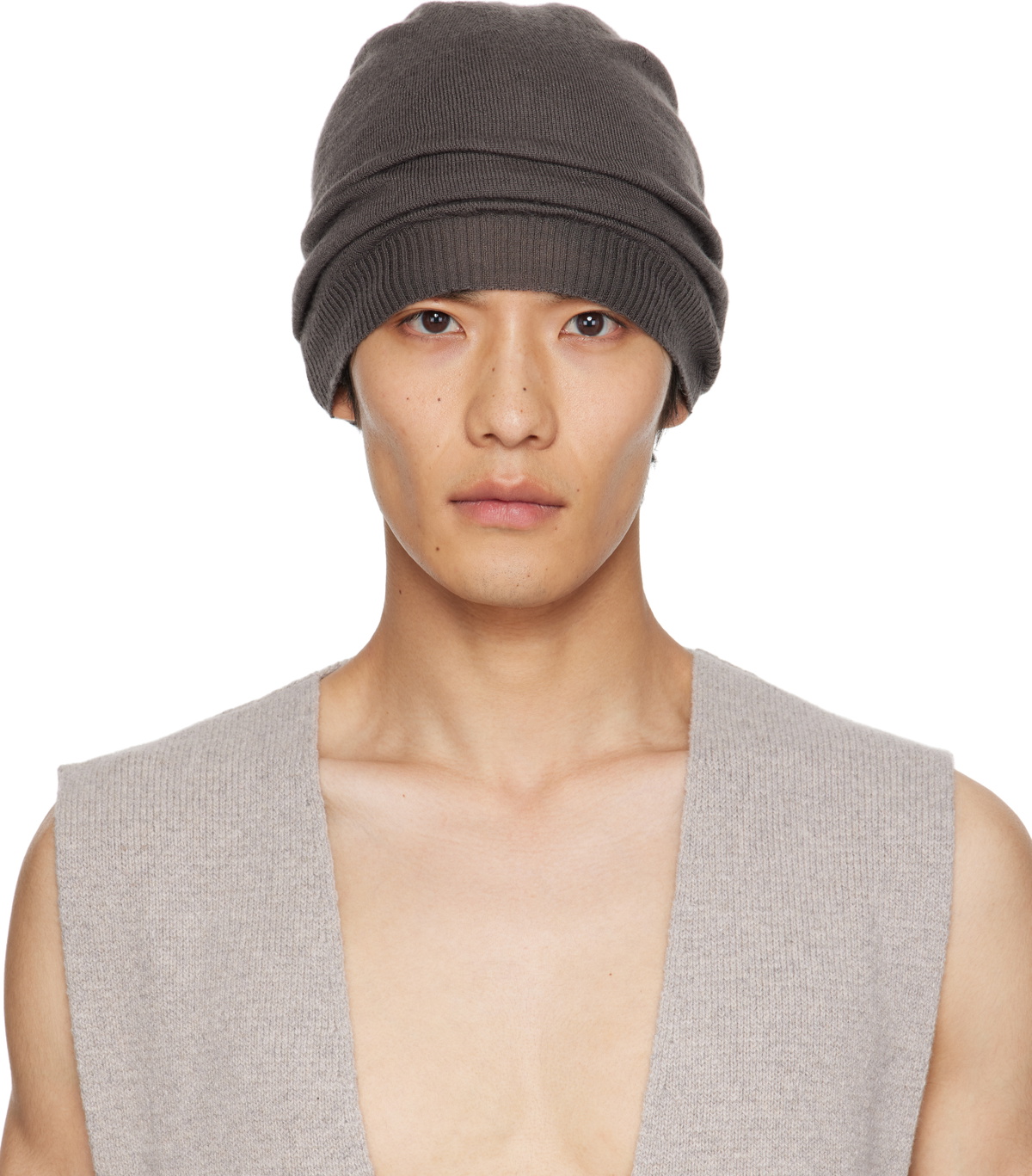 Rick Owens Gray Concordians Medium Beanie