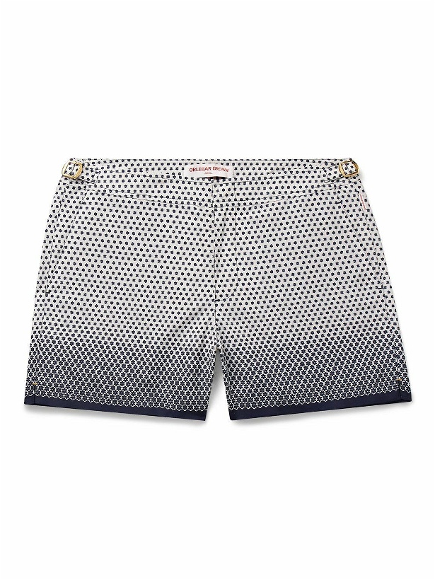 Photo: Orlebar Brown - Setter Slim-Fit Short-Length Printed Swim Shorts - Gray