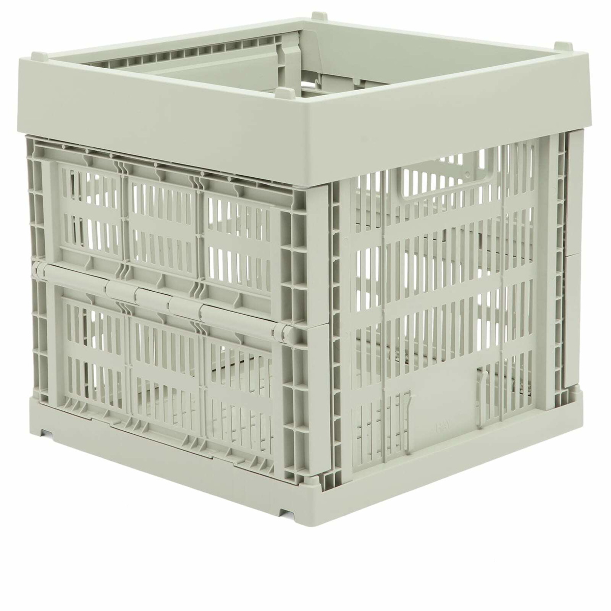 HAY Cube Recycled Colour Crate in Grey 