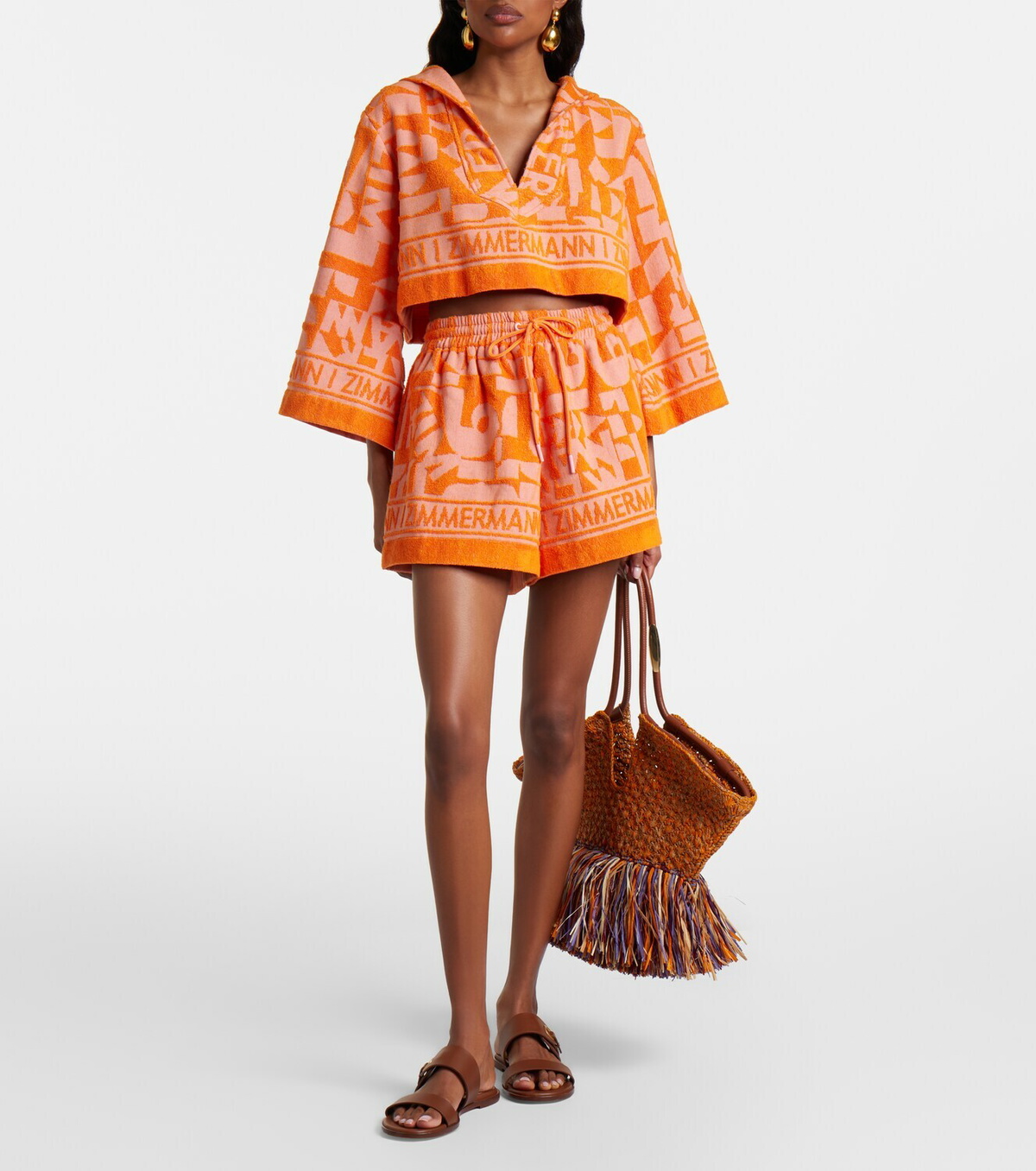 Zimmermann Solstice cotton terry shorts