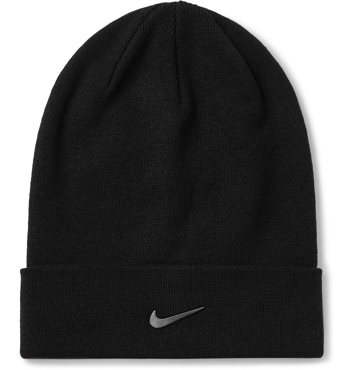 Photo: Nike - Sportswear Logo-Embellished Knitted Beanie - Black